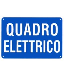 cartello quadro elettrico orizzontale